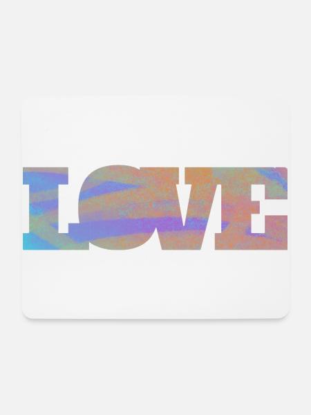 LIEBE - Mousepad (Querformat) - Weiß