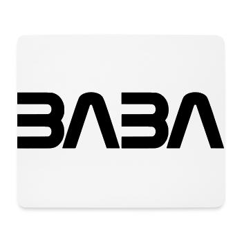 Lettrage BABA dans la conception de polices de la NASA - Tapis de souris (format paysage) - blanc - Devant
