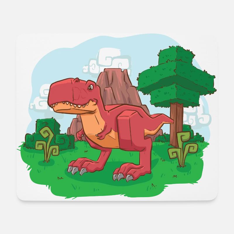 Voxelsaurus Rex - Tapis de souris (format paysage) - blanc