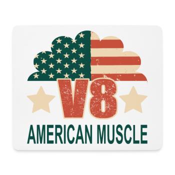 American Muscle V8 - Mouse Pad (horizontal) - white - Front