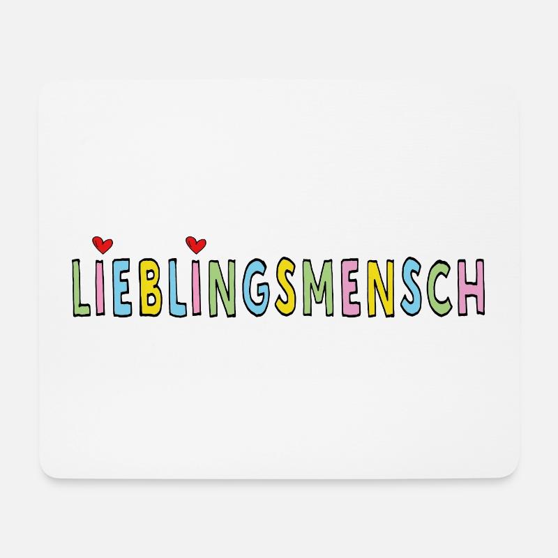 Lieblingsmensch - Mousepad (Querformat) - Weiß