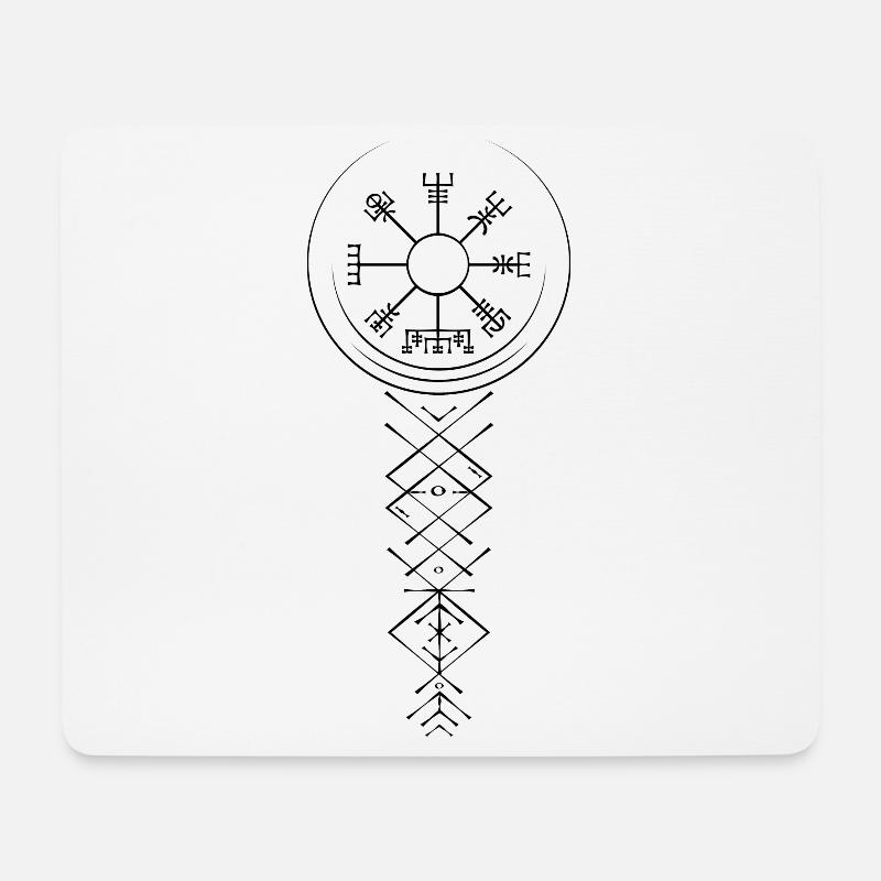 Vegvisir - Mousepad (Querformat) - Weiß