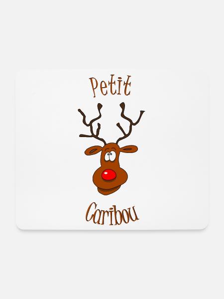 petit caribou - Tapis de souris (format paysage) - blanc