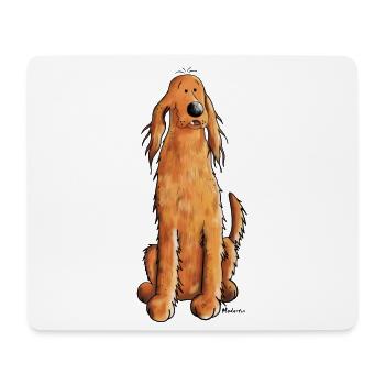 Drôle Setter Irlandais Rouge - Tapis de souris (format paysage) - blanc - Devant