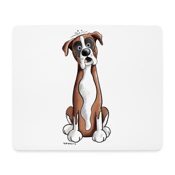 Funny Deutscher Boxer - Mousepad (Querformat) - Weiß - Vorne