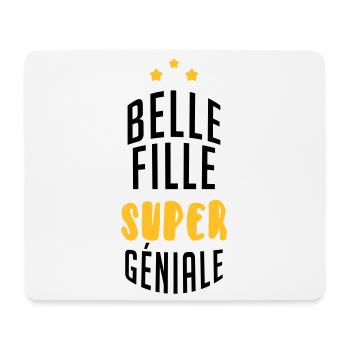 belle-fille / beau-fils / beau fils / belle fille - Tapis de souris (format paysage) - blanc - Devant