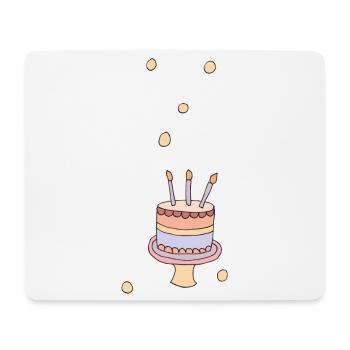 Gâteau d'anniversaire - Tapis de souris (format paysage) - blanc - Devant