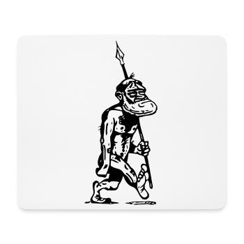 homme des cavernes Ancêtre Grand singe Évolution - Tapis de souris (format paysage) - blanc - Devant