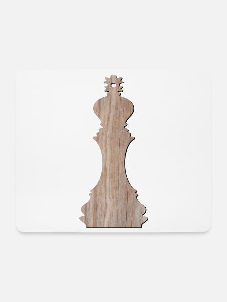 Schachfiguren Schachspiel KÖNIG BRETTSPIEL - Mousepad (Querformat) - Weiß