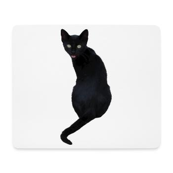 schwarze Katze Kätzchen katzenshirt Geschenk - Mousepad (Querformat) - Weiß - Vorne
