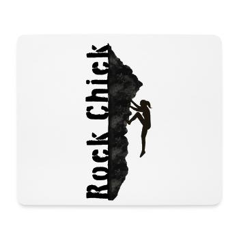 Rock Chick - Wandern, Klettern, Berge Spruch - Mousepad (Querformat) - Weiß - Vorne