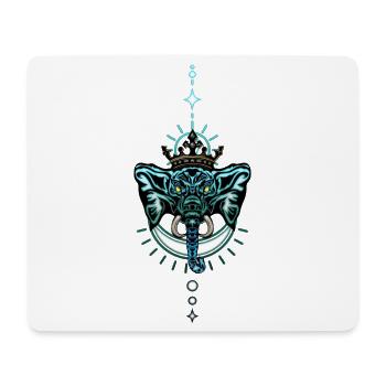 Decorative elephant with crown. - Mouse Pad (horizontal) - white - Front