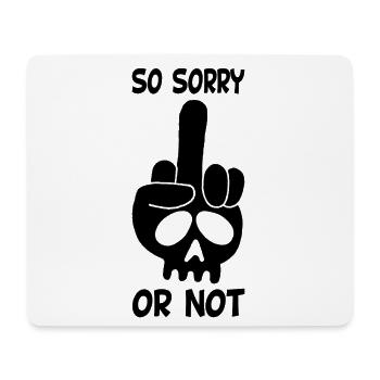 Rude Black Skull - Mouse Pad (horizontal) - white - Front