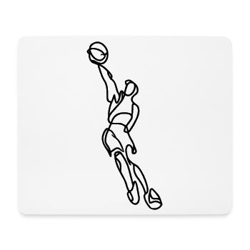 Basketballspieler Skizze - Mousepad (Querformat) - Weiß - Vorne