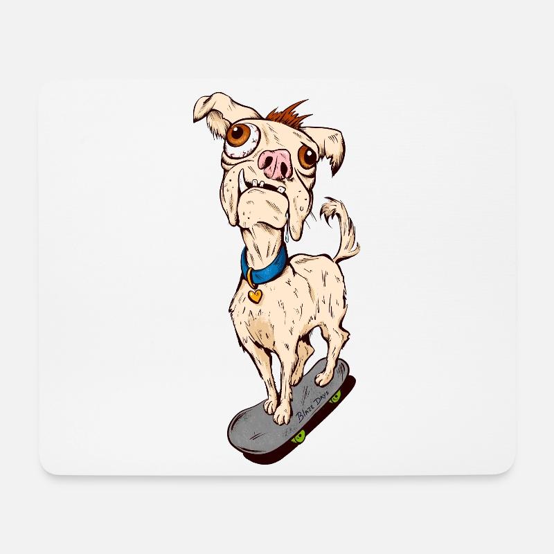 Ugly Skate Dog - Mouse Pad (horizontal) - white