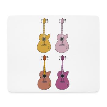 Guitare 4 vitesses - Tapis de souris (format paysage) - blanc - Devant