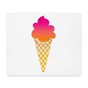 Icecream Eis Sommer Waffel Eisdiele Urlaub Symbol - Mousepad (Querformat) - Weiß - Vorne