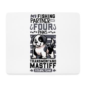 Fishing and Welsh Corgi Cardigan - Mouse Pad (horizontal) - white - Front