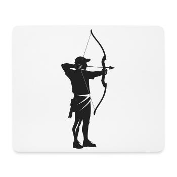 Archer - Cool Silhouette Logo - Mouse Pad (horizontal) - white - Front