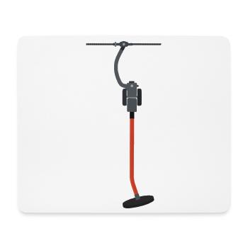 Téléski à boutons - Tapis de souris (format paysage) - blanc - Devant