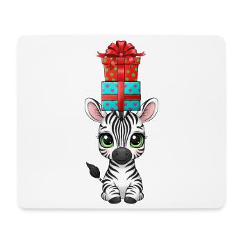 Süß Zebra Comic Weihnachten Balancieren Weihnacht - Mousepad (Querformat) - Weiß - Vorne