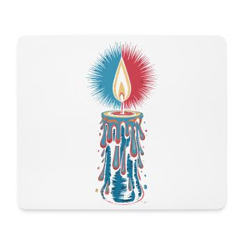 Faith Light Candle Retro Spirit Design - Tapis de souris (format paysage) - blanc - Devant