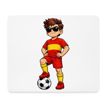 Soccer Boy Spain Fan Spanish Flag - Mouse Pad (horizontal) - white - Front