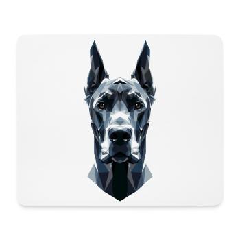 Deutsche Dogge Hatzrüde Saupacker Große Doggen - Mousepad (Querformat) - Weiß - Vorne
