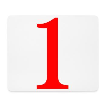 1. 1 year. 1st ANNIVERSARY. 1 YEAR ANNIVERSARY - Mouse Pad (horizontal) - white - Front