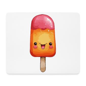 Kawaii Popsicles Smile - Mouse Pad (horizontal) - white - Front