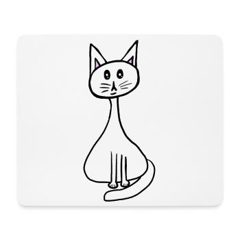 Katze Katzen Haustier Kinder Miau  - Mousepad (Querformat) - Weiß - Vorne