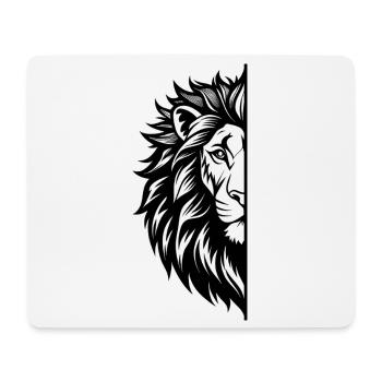 Visage de Lion - Tapis de souris (format paysage) - blanc - Devant