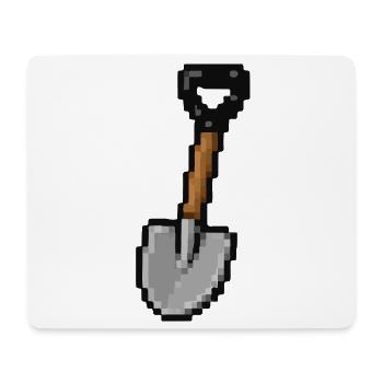 Pixel Shovel - Tapis de souris (format paysage) - blanc - Devant