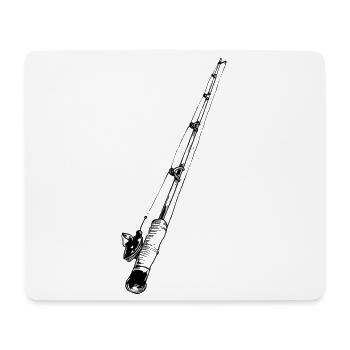 Angelrute - Mousepad (Querformat) - Weiß - Vorne