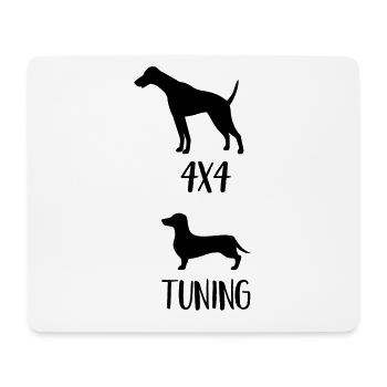4x4 Dachshund - Mouse Pad (horizontal) - white - Front