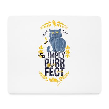 CAT PERFECT - chats de pêche de chat Souris Proverbes shirt - Tapis de souris (format paysage) - blanc - Devant
