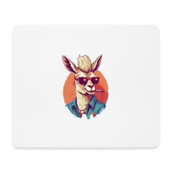 Lama Pas De Drame Lama Drôle Dire Humour Drôle - Tapis de souris (format paysage) - blanc - Devant