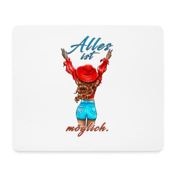 Anything is possible blonde - Mouse Pad (horizontal) - white - Front