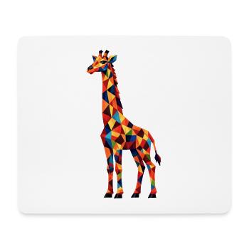 Geometrische Giraffe - Mousepad (Querformat) - Weiß - Vorne
