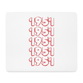 Né en 1951 - Tapis de souris (format paysage) - blanc - Devant