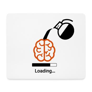 Coffee loading to Brain - Mousepad (Querformat) - Weiß - Vorne