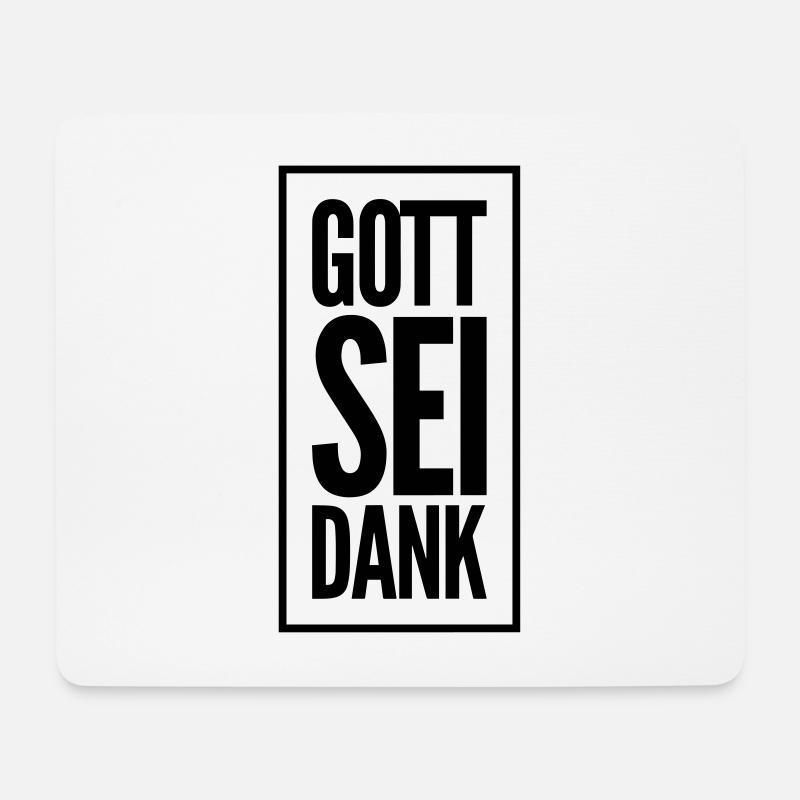 Gott sei Dank - Mousepad (Querformat) - Weiß