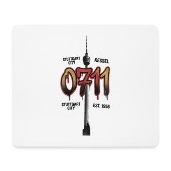 Stuttgart 0711 Kessel Power Schwaben Hauptstadt - Mousepad (Querformat) - Weiß - Vorne