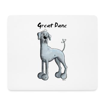Funny Great Dane - Mouse Pad (horizontal) - white - Front