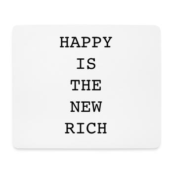 Happy is the new rich - Tapis de souris (format paysage) - blanc - Devant