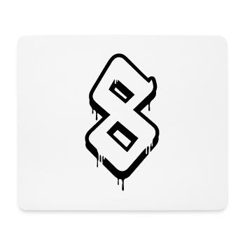 Abstraktes Graffiti Nummerndesign - Mousepad (Querformat) - Weiß - Vorne