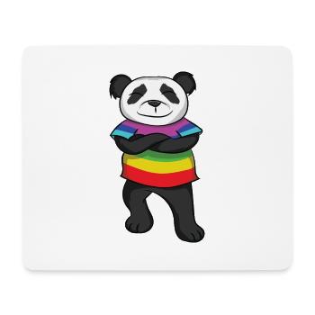 Panda Rainbow Pride  with Attitude - Mousepad (Querformat) - Weiß - Vorne