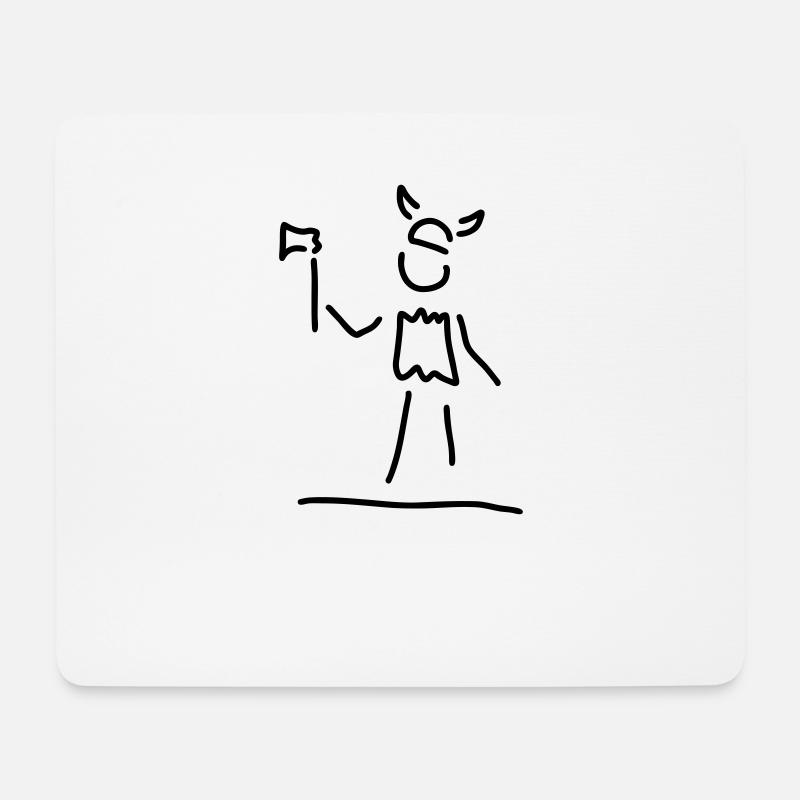 wikinger aus norwegen - Mousepad (Querformat) - Weiß