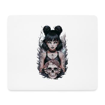 Gothik Girl für Gothik Fans - Mousepad (Querformat) - Weiß - Vorne