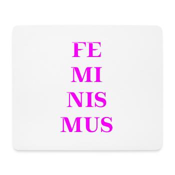 Idée cadeau féminisme - Tapis de souris (format paysage) - blanc - Devant